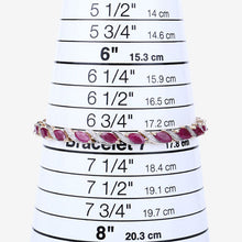 Load image into Gallery viewer, 7.78 Carat Genuine Ruby and White Diamond 10K Yellow Gold Bracelet
