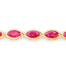 Load image into Gallery viewer, 9.00 Carat Genuine Ruby 14K Yellow Gold Bracelet
