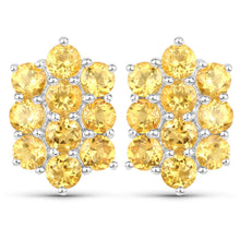 Load image into Gallery viewer, 6.60 Carat Genuine Citrine .925 Sterling Silver 3 Piece Jewelry Set (Ring, Earrings, and Pendant w/ Chain)
