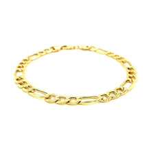 Load image into Gallery viewer, 6.5mm 14k Yellow Gold Lite Figaro Bracelet
