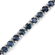 Load image into Gallery viewer, 12.04 Carat Genuine Blue Sapphire .925 Sterling Silver Bracelet
