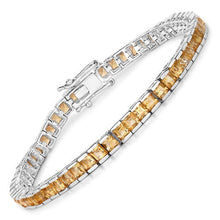 Load image into Gallery viewer, 8.25 Carat Genuine Citrine .925 Sterling Silver Bracelet
