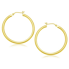 Load image into Gallery viewer, 14k Yellow Gold Polished Hoop Earrings (40 mm)
