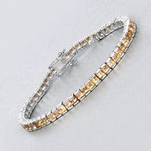 Load image into Gallery viewer, 8.25 Carat Genuine Citrine .925 Sterling Silver Bracelet
