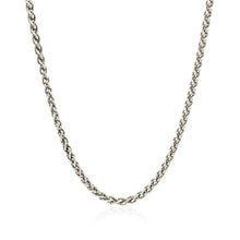 Load image into Gallery viewer, Sterling Silver Rhodium Plated Wheat Chain 2.6mm

