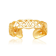 Load image into Gallery viewer, 14k Yellow Gold Toe Ring in a Celtic Knot Style
