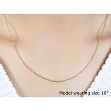 Load image into Gallery viewer, 14k Yellow Gold Diamond-Cut Bead Chain 1.2mm
