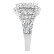 Load image into Gallery viewer, 14K White Gold 2 1/4 Cttw Diamond Cocktail Cluster Ring (G-H Color, SI2-I1 Clarity) - Size 7
