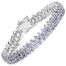 Load image into Gallery viewer, 9.66 Carat Genuine Tanzanite .925 Sterling Silver Bracelet
