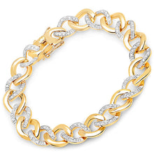 Load image into Gallery viewer, 0.70 Carat Genuine White Diamond .925 Sterling Silver Bracelet
