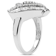 Load image into Gallery viewer, 1.23 Carat Genuine White Diamond .925 Sterling Silver Ring
