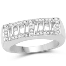 Load image into Gallery viewer, 14K Yellow Gold Plated 0.19 Carat Genuine White Diamond .925 Sterling Silver Ring
