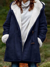 Load image into Gallery viewer, Full Size Pocketed Long Sleeve Hooded Toggle Jacket – Stylish &amp; Functional Outerwear for Women
