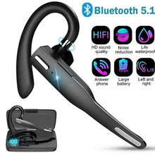 Load image into Gallery viewer, Comfortable Bluetooth Earpiece Wireless Earphone Bluetooth 5.0 Handsfree Earpiece Noise Cancelling HiFi Headset With Dual HD Mic For All Smart Phones Ear Wireless Bluetooth Sport Lightweight Headphones With Case Standby Time For Business Workout Driving

