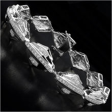 Load image into Gallery viewer, 14K Yellow Gold Plated 1.07 Carat Genuine White Diamond Sterling Silver Bracelet
