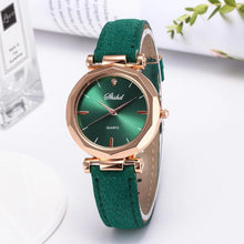 Load image into Gallery viewer, Women Watch Rhinestone Fashion Exquisite Women Leather Casual Watch Luxury Analog Quartz Crystal Wristwatch Bracelet Watch For Women and Girls
