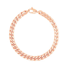 Load image into Gallery viewer, 14K Rose Gold Cuban Link Bracelet
