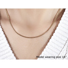 Load image into Gallery viewer, 14k Yellow Gold Solid Round Box Chain 1.6 mm
