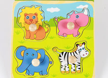 Load image into Gallery viewer, New Hand Grab Board Wooden Puzzle Toys for Children Cartoon Animal Fruit  Kids Baby Early Educational Learning Toy
