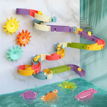 Load image into Gallery viewer, Baby Bath Toys DIY Marble Race Run Assembling Track
