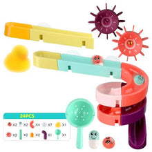 Load image into Gallery viewer, Baby Bath Toys DIY Marble Race Run Assembling Track
