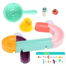 Load image into Gallery viewer, Baby Bath Toys DIY Marble Race Run Assembling Track
