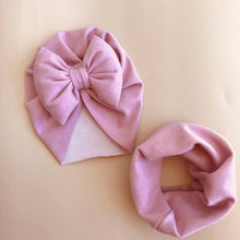 Load image into Gallery viewer, Baby Cotton Hat  Autumn Winter Children Scarf Hat Sets  Bowknot Ear Baby Girl Boy Warm Beanies Cap Neck Warmer Scarf Fleece Balaclava Hood Ski Mask Cold Weather Face Mask Neck Warmer Winter Nose Warmer
