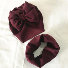 Load image into Gallery viewer, Baby Cotton Hat  Autumn Winter Children Scarf Hat Sets  Bowknot Ear Baby Girl Boy Warm Beanies Cap Neck Warmer Scarf Fleece Balaclava Hood Ski Mask Cold Weather Face Mask Neck Warmer Winter Nose Warmer
