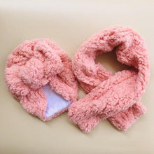 Load image into Gallery viewer, Baby Cotton Hat  Autumn Winter Children Scarf Hat Sets  Bowknot Ear Baby Girl Boy Warm Beanies Cap Neck Warmer Scarf Fleece Balaclava Hood Ski Mask Cold Weather Face Mask Neck Warmer Winter Nose Warmer
