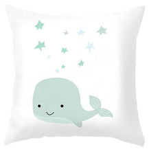Load image into Gallery viewer, Baby Cushion Whale Print Kids Decoration Cute Rabbit Bear Eyelashes Love Decorative Bunny Pillow Case Cute Animal Little White Rabbits Pillows For Home  45x45CM
