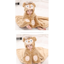Load image into Gallery viewer, Baby Cute Princess Pink Cartoon Soft Bath Towels For Babies Unique Design Baby Hooded Bathrobe Towels For Infant And Toddler
