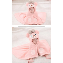 Load image into Gallery viewer, Baby Cute Princess Pink Cartoon Soft Bath Towels For Babies Unique Design Baby Hooded Bathrobe Towels For Infant And Toddler
