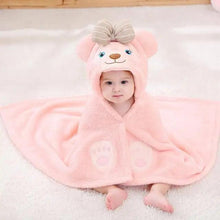 Load image into Gallery viewer, Baby Cute Princess Pink Cartoon Soft Bath Towels For Babies Unique Design Baby Hooded Bathrobe Towels For Infant And Toddler
