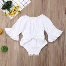 Load image into Gallery viewer, Baby Girl Ruffled Solid Color Sleeveless Backless Romper Jumpsuit Comfy Outfit Excellent Gift For Your Baby Girl
