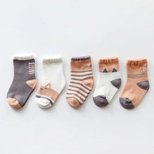 Load image into Gallery viewer, Baby Girls Cotton Cartoon Autumn Socks For Newborn Toddler Unique Style Soft Material Cute Colors

