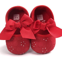 Load image into Gallery viewer, Baby Girls Princess Bowknot Soft Sole Cloth Crib Shoes Sneaker
