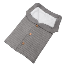 Load image into Gallery viewer, Baby Knit Swaddle Blanket Wrap with Buttons
