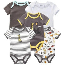 Load image into Gallery viewer, Baby Rompers Short Sleeve 100% Cotton Overalls Newborn Comfortable Clothes Super Soft Stretchable
