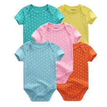 Load image into Gallery viewer, Baby Rompers Short Sleeve 100% Cotton Overalls Newborn Comfortable Clothes Super Soft Stretchable
