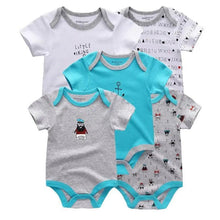 Load image into Gallery viewer, Baby Rompers Short Sleeve 100% Cotton Overalls Newborn Comfortable Clothes Super Soft Stretchable

