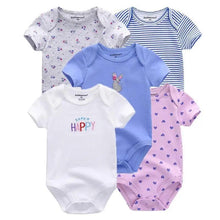 Load image into Gallery viewer, Baby Rompers Short Sleeve 100% Cotton Overalls Newborn Comfortable Clothes Super Soft Stretchable
