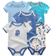 Load image into Gallery viewer, Baby Rompers Short Sleeve 100% Cotton Overalls Newborn Comfortable Clothes Super Soft Stretchable
