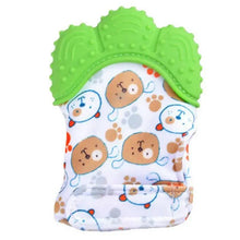 Load image into Gallery viewer, Baby Silicone Mitts Teething Mitten Glove Sound Teether Newborn Chewable Nursing Mittens Teether Natural Stop Sucking Thumb Toy
