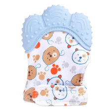 Load image into Gallery viewer, Baby Silicone Mitts Teething Mitten Glove Sound Teether Newborn Chewable Nursing Mittens Teether Natural Stop Sucking Thumb Toy
