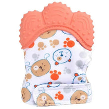 Load image into Gallery viewer, Baby Silicone Mitts Teething Mitten Glove Sound Teether Newborn Chewable Nursing Mittens Teether Natural Stop Sucking Thumb Toy
