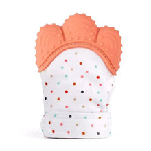 Load image into Gallery viewer, Baby Silicone Mitts Teething Mitten Glove Sound Teether Newborn Chewable Nursing Mittens Teether Natural Stop Sucking Thumb Toy
