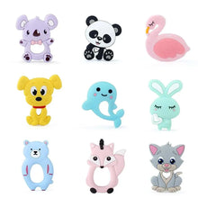 Load image into Gallery viewer, Baby Silicone Teethers BPA Free Teething Toy Animals Koala Bear Dog Teether Silicone Beads
