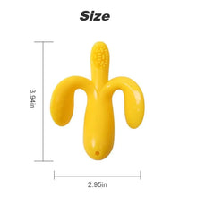 Load image into Gallery viewer, Baby Teether Toys Toddle Safe Banana Teething Ring Silicone Chew Dental Care Toothbrush Nursing Beads Gift For Infant
