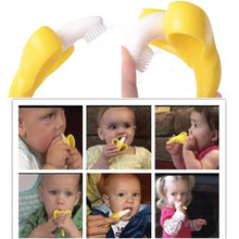 Load image into Gallery viewer, Baby Teether Toys Toddle Safe Banana Teething Ring Silicone Chew Dental Care Toothbrush Nursing Beads Gift For Infant
