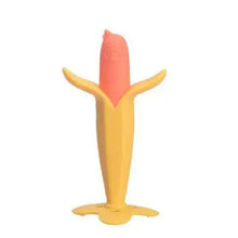 Load image into Gallery viewer, Baby Teether Toys Toddle Safe Banana Teething Ring Silicone Chew Dental Care Toothbrush Nursing Beads Gift For Infant
